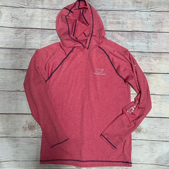 Vineyard Vines Long Sleeve Performance Raglan Hoodie T-shirt - Picture 1 of 4